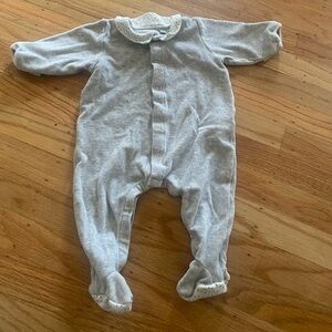 Petit Bateau gray Jammies 6 months